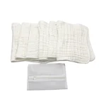 Muslin Burp Cloths 6 Pack 100% Cotton Soft White Large 20"x 10" for Babies Burp Cotton Muslin