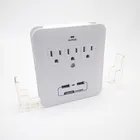 3 Outlet Power Surge Protector Current Tap with USB Port s and Phone Holder