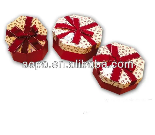 apc-30 sweet paper gift box wholesale with color ribbon