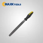 10" flat sandblated steel file with double color PP&TPR handle