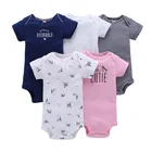 Baby Cotton Baby Clothes Set Wholesale 100% Cotton Baby Romper Baby Clothes Cute 5 Pack Baby Romper Set