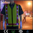green color LED reflective Hi vis uniform children safety vest
