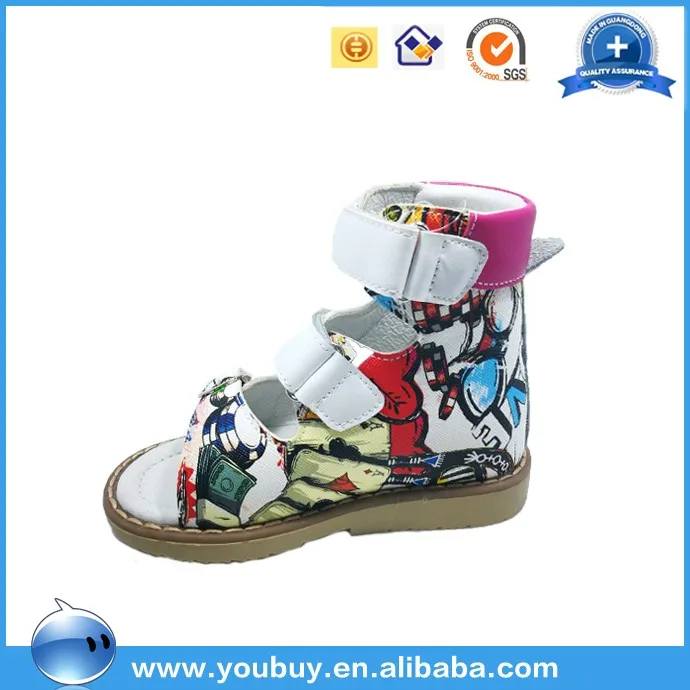 Orthopeadic sandal shoes for girls kids made in guangzhou factory supplier