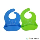 Customized Funny Interesting Food Grade Silicone Cartoon Pictures Printed Baby Bib Bibs/Saliva Pocket