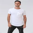 Men Sleeveless Stylish Man Plain White Casual Crew T shirt