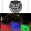 multicolor christmas ornament glass globe led solar light for party indoor decoration