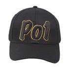 Factory wholesale custom cotton 3d embroidery black fitted baseball cap and hat