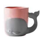 Customized cartoon fun creative ceramic cup water coffee milk breakfast whale mug