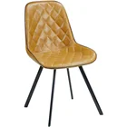 Diamond Nordic Style Modern Metal Base Faux Leather Design Home Dining Room Chair