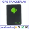 Global use Mini GPS A8 real time gps gsm tracker kids gps tracker, SMS