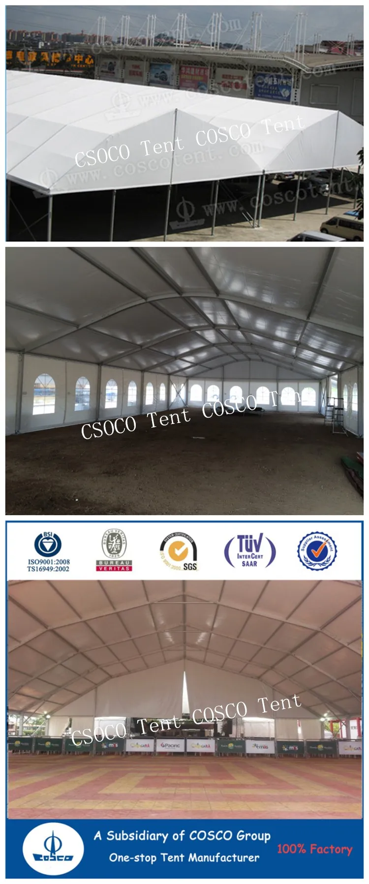Commercial Polygon Roof Marquee Canopy Tent With PVC fabric coated