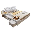 2018 Hot Sale Multi-functional Leather Sleeping Bed in Modern Style