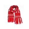 Christmas deer and snowflake jacquard knitted warm long scarf