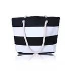 Wholesale cheap logo design promotional price recyclable lady canvas beach bag