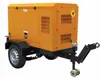 two wheels portable mobile three phase silent diesel generator