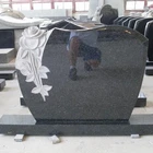 Hotselling Grey granite Funeral Monument Slabs, China Granite Flower Granite Carved Gravestone*