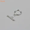 Factory price wholesale 925 Sterling Silver Findings Round Toggle Clasp Connector Set for Bracelet Necklace Jewelry making