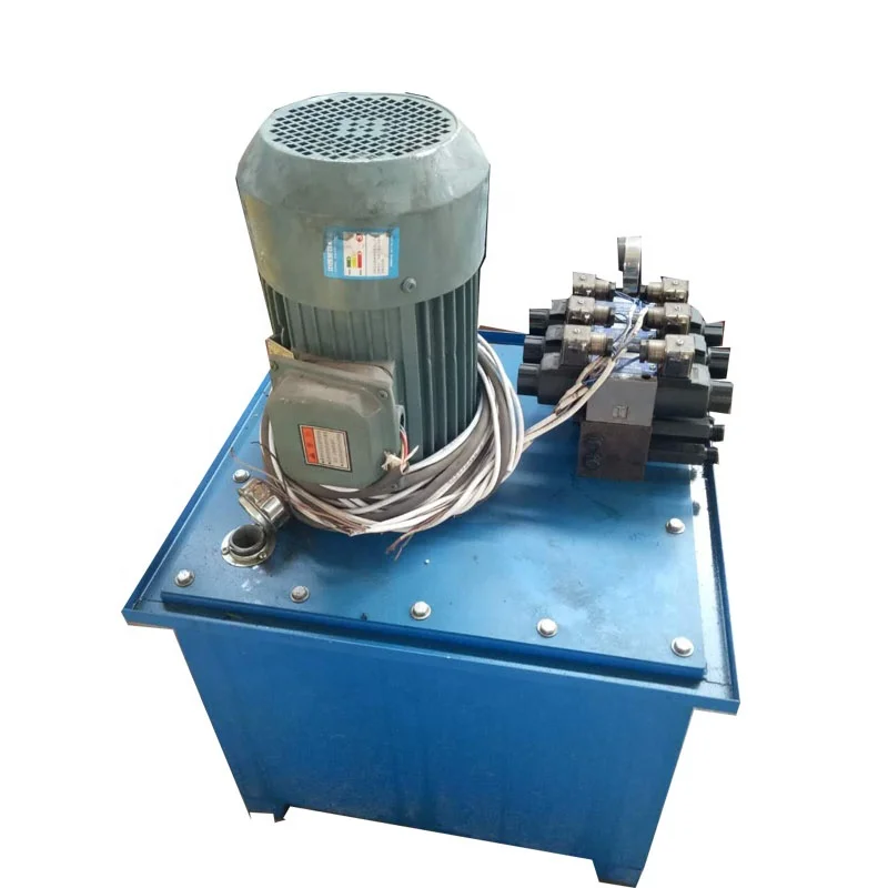 blue hydraulic station