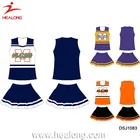 Cheerleader Pompom With Shirt Custom Sublimation School Girl Uniforms