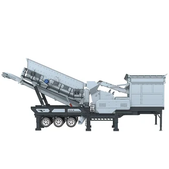 Mobile crushing screening plant for construction waste