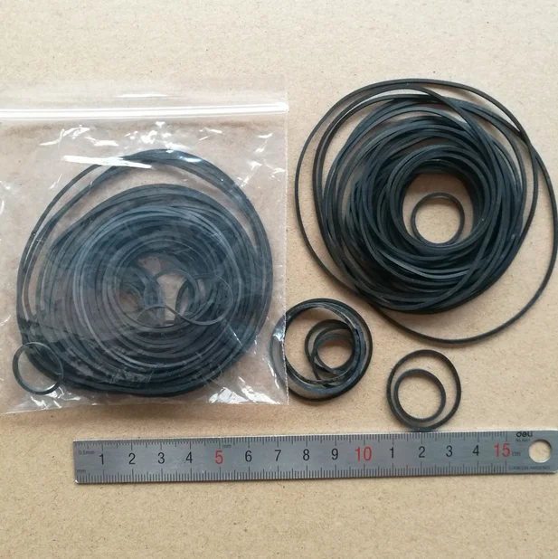 small 121mm diameter flat rubber belts for Turntable LP players