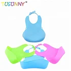 Adjustable OEM colorful Silicone Baby Bib For Kids