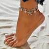 fashion silver anklets foot jewelry ankle bracelet nautical beach silver shell anklets for women