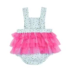 Ruffle Infant Toddler Dresses Baby Floral Onesie Dress