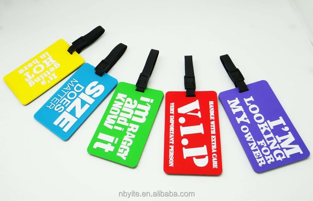 Traveling hard pvc bag tag