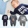 Wholesale Baby Clothes Grey Cotton Winter Rompers For Baby Boys