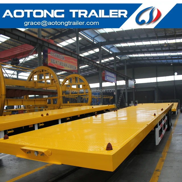 20ft 40ft 45 ft flatbed container chassis semi trailer, high bed