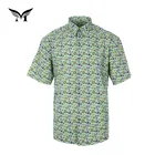 Oem high quality popular green printed wholesale bangkok cheap shirts cotton for men