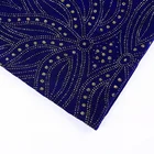 Dubai yarn dyed woven fabrics abaya blue thin velvet polyester fabric for clothing