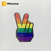 metal crafts gay pride rainbow hand lgbt hard enamel pin