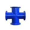 Four-way cast iron flanged joint pipe fitting cross tee high quality casting ductile iron flanged cross tee