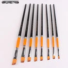 8 Pcs SetNylon Hair Water Oil Brushes Acrylic Brush Set Oblique Head Watercolor Paint Color