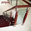 residential steel solid wooden handrail for stairs