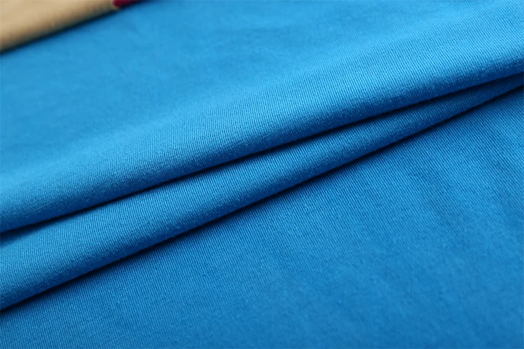single jersey teal 80 polyester 20 cotton blend spandex fabric