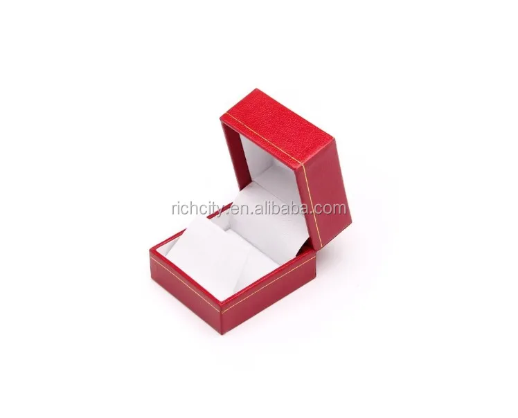 classic earring jewelry plastic gift box with gold rim ( a26e1 )
