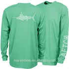 Custom Fishing Shirt Soft textile 100% Polyester Performance Fishing Shirt UPF 50+ Dry Fit Mens Long Sleeve T-Shirt