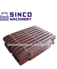 High Manganese Metso SHANBAO jaw crusher Fixed Jaw die Mn13Cr2 Mn18Cr2 -- Casting Steel Jaw Crusher spare Parts