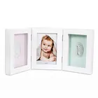 Baby first year foot print artificial white photo picture frame