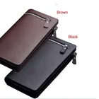 Wholesale long branded chain buffalo leather men's coin wallet for men