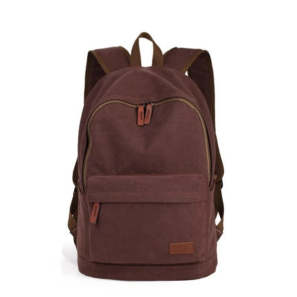 Familiar with ODM factory pu leather augur canvas bags backpack khaki brown army green