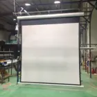Motorized electric tab tension projection screen with remote control