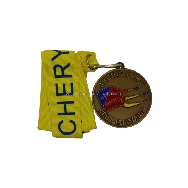 copper medal,coppercathode brass stamp archery art champion medal copper medal