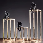 Factory Custom Made Abstract Art Resin Thinker Figurine For Home Decoration