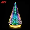 Wholesale high quality 3d decorated commercial small glass artificial christmas tree with led lights