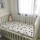 SZPLH Samply Style Black Tree Design Baby Crib Sheet Sets For Boy Fitted Standard Baby Mattress