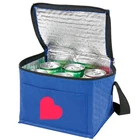 Custom Promotional 6 can cooler bag, New Design ice cooler bag With Front Slash Pocket